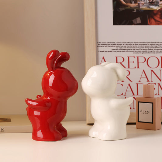 Showpiece Snuggle Buns - Ceramic Table Showpiece