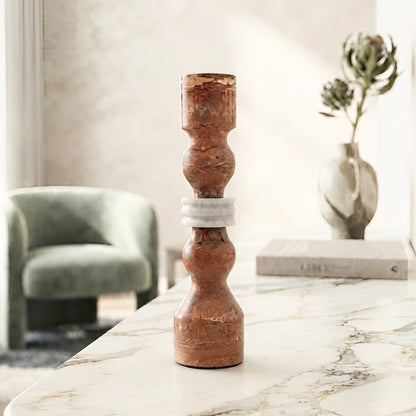 Rosso - Marble Candle Holder