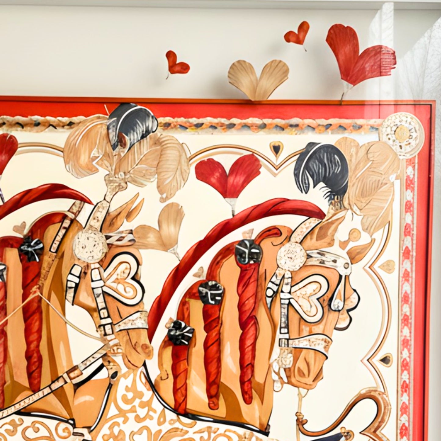 The Equestrian Love - Parisian Luxury Horse Wall Art ~ 4 ft x 3 ft