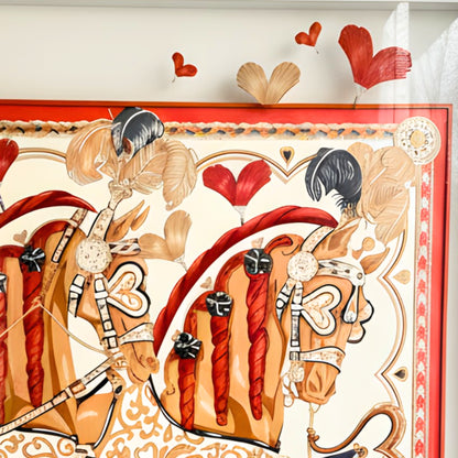 The Equestrian Love - Parisian Luxury Horse Wall Art ~ 4 ft x 3 ft