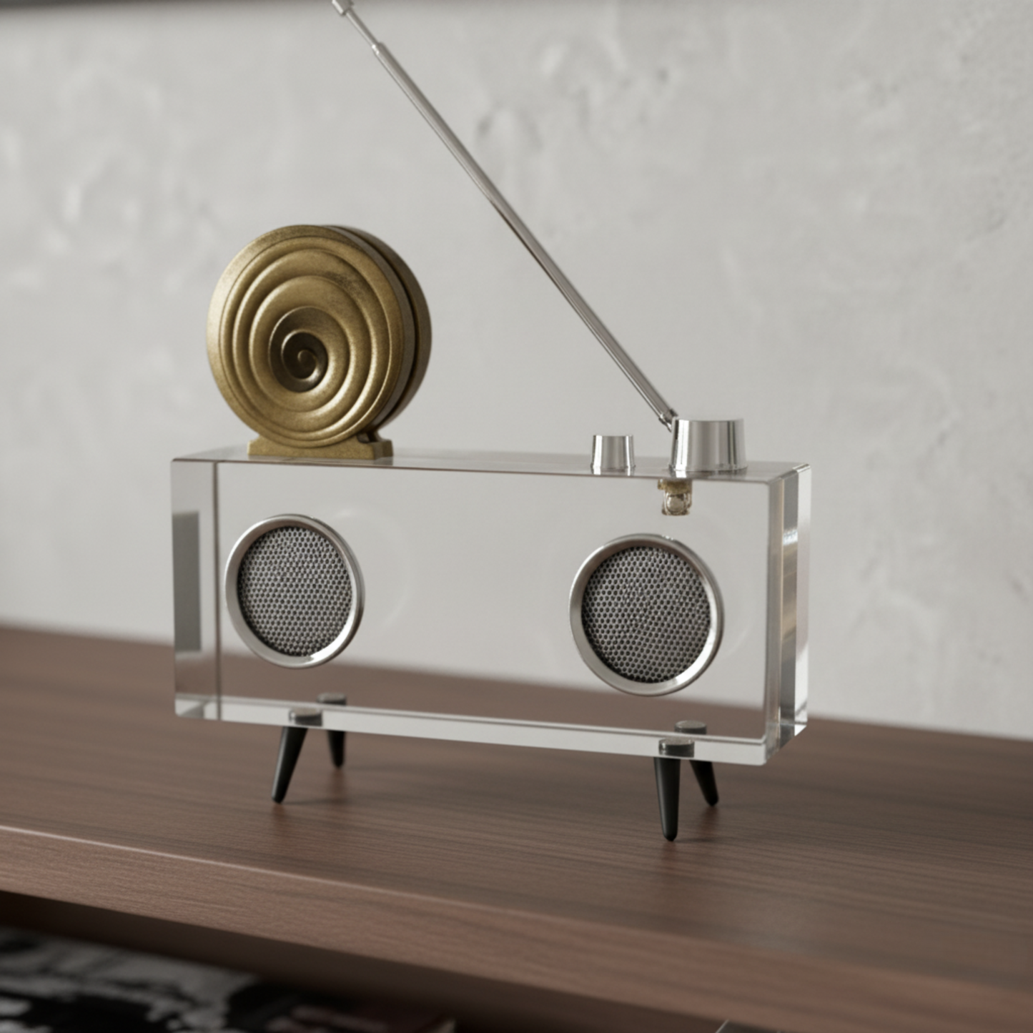 Rewind - Crystal & Metal Vintage Radio Showpiece - Style 2