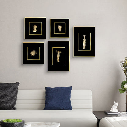Premium Wall Art The Role Mosaic - Greek Figure Heads 3D Premium Wall Art