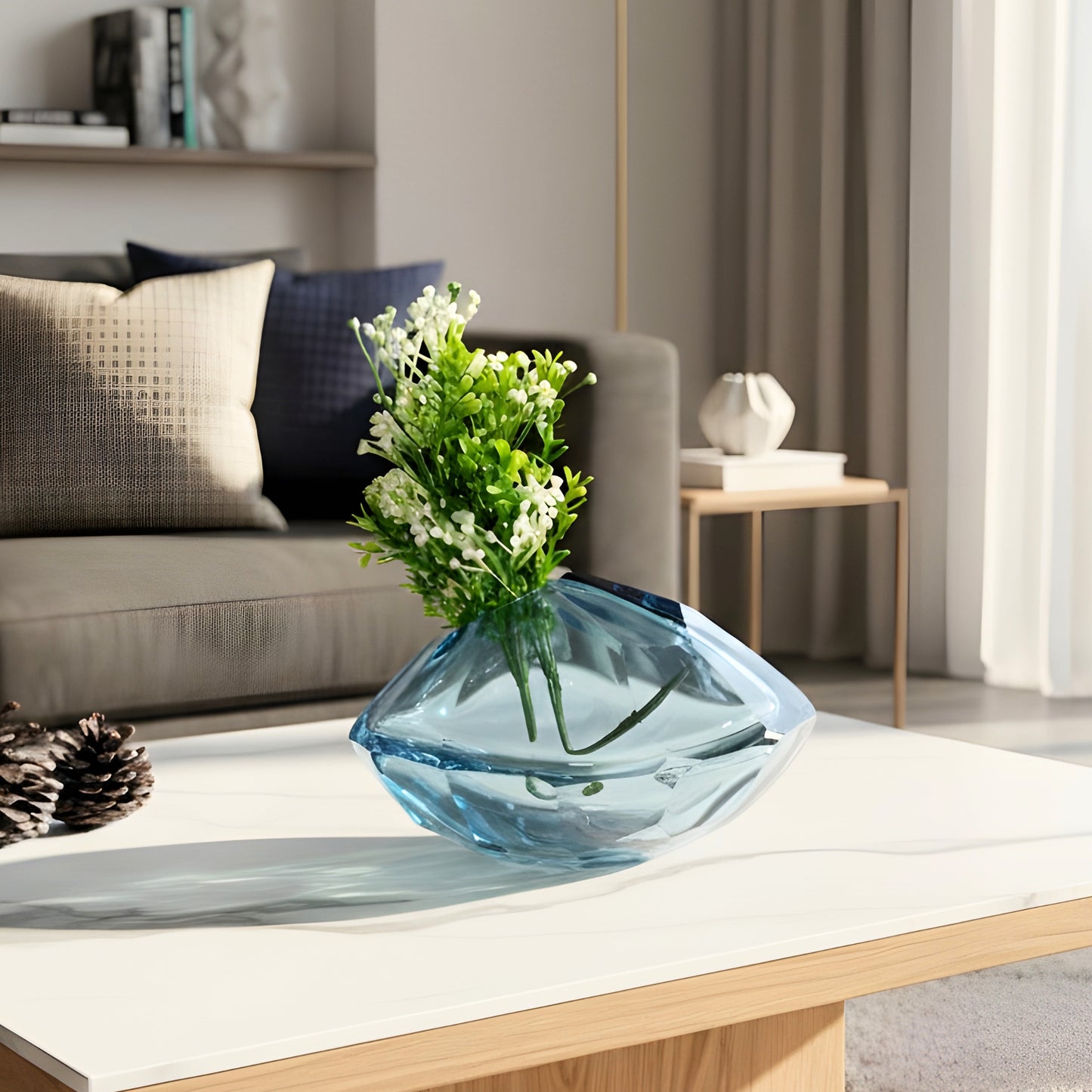 Prism - Blue Glass Vase