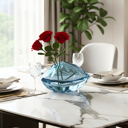 Prism - Blue Glass Vase