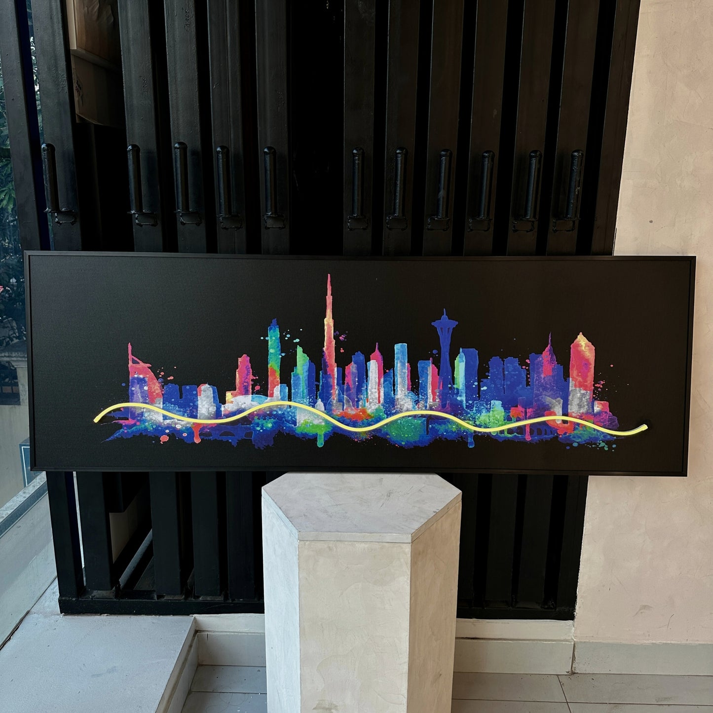 Skyline - Dubai Cityscape inspired LED Wall Art ~ 5 ft long
