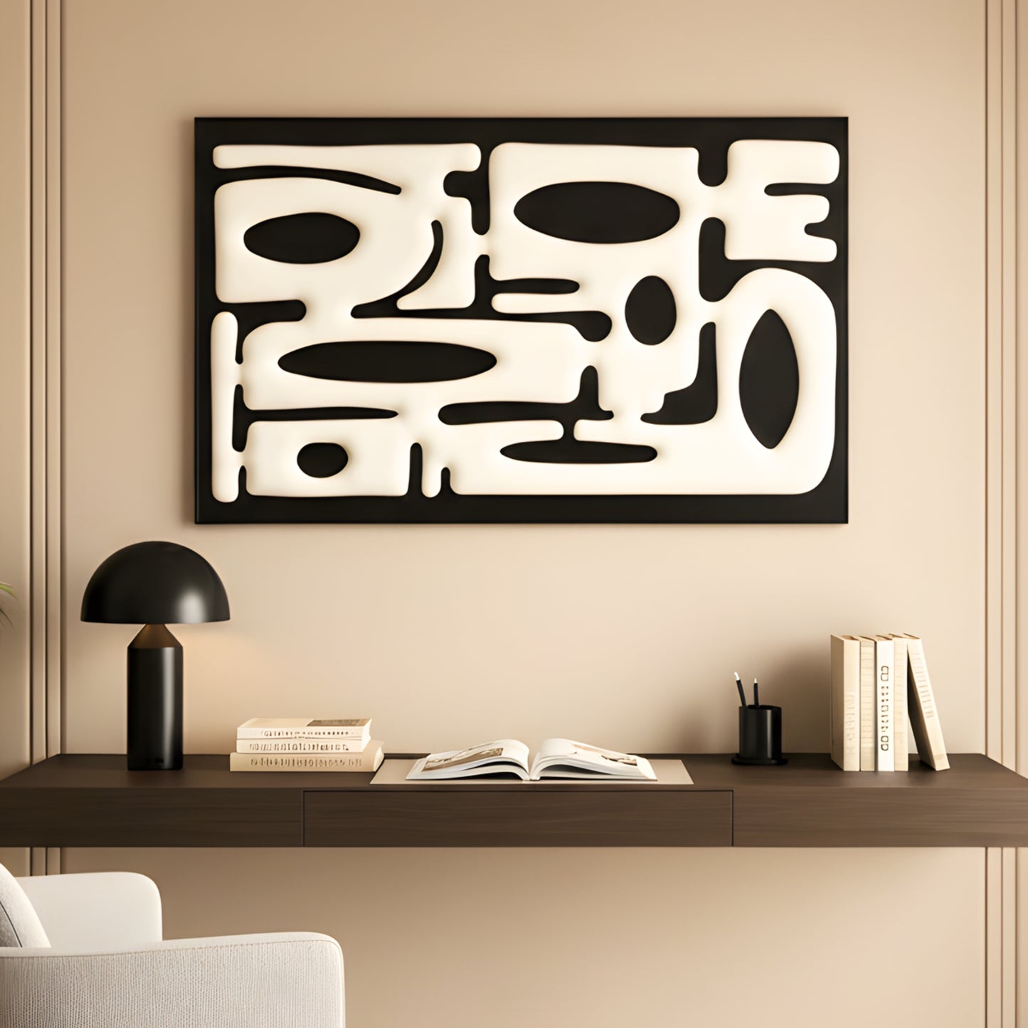 Interlude - Modern Abstract Layered Wood Wall Art ~ 4 ft x 3 ft