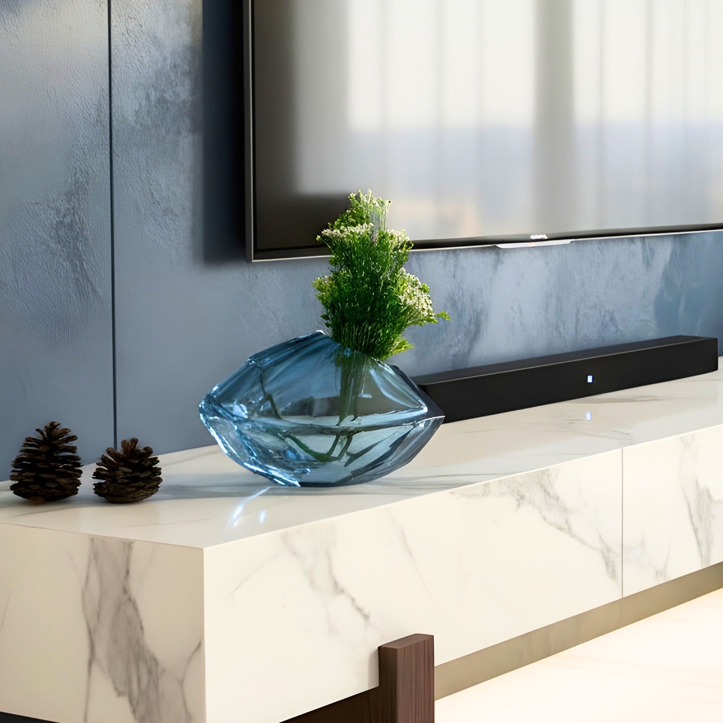 Prism - Blue Glass Vase