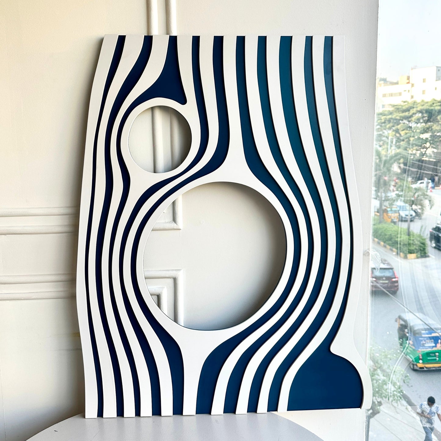 Flowline - Modern Abstract Layered Wood Wall Art ~ 2.5 ft x 3 ft