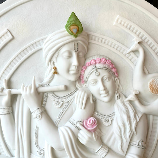 Vrindavan – Radha Krishna Premium Wall Art ~ 4.5 ft Dia