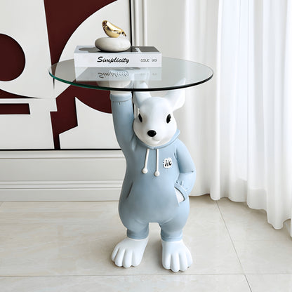 The Buttler Bunny - Rabbit inspired Floor Sculpture/Side Table ~ 2.5 feet Tall