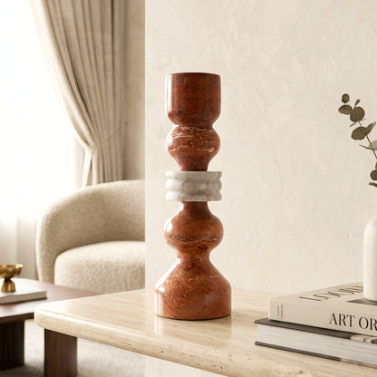 Rosso - Marble Candle Holder