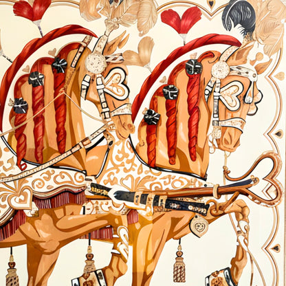 The Equestrian Love - Parisian Luxury Horse Wall Art ~ 4 ft x 3 ft