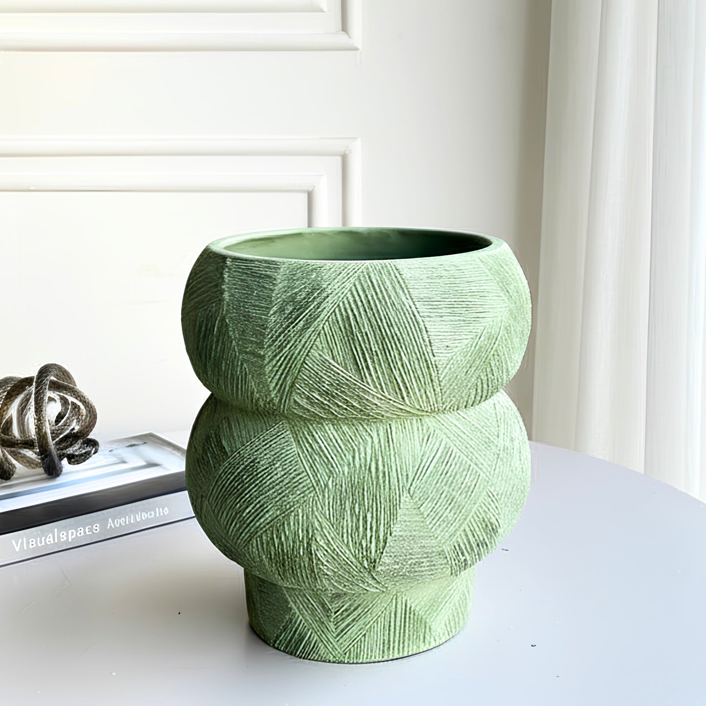 Meadow - Sculptural Green Vase
