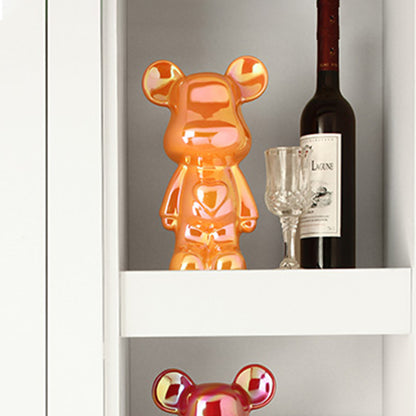 Showpiece Joviality of a Playful Soul - Ceramic Bear Table Showpiece - Orange