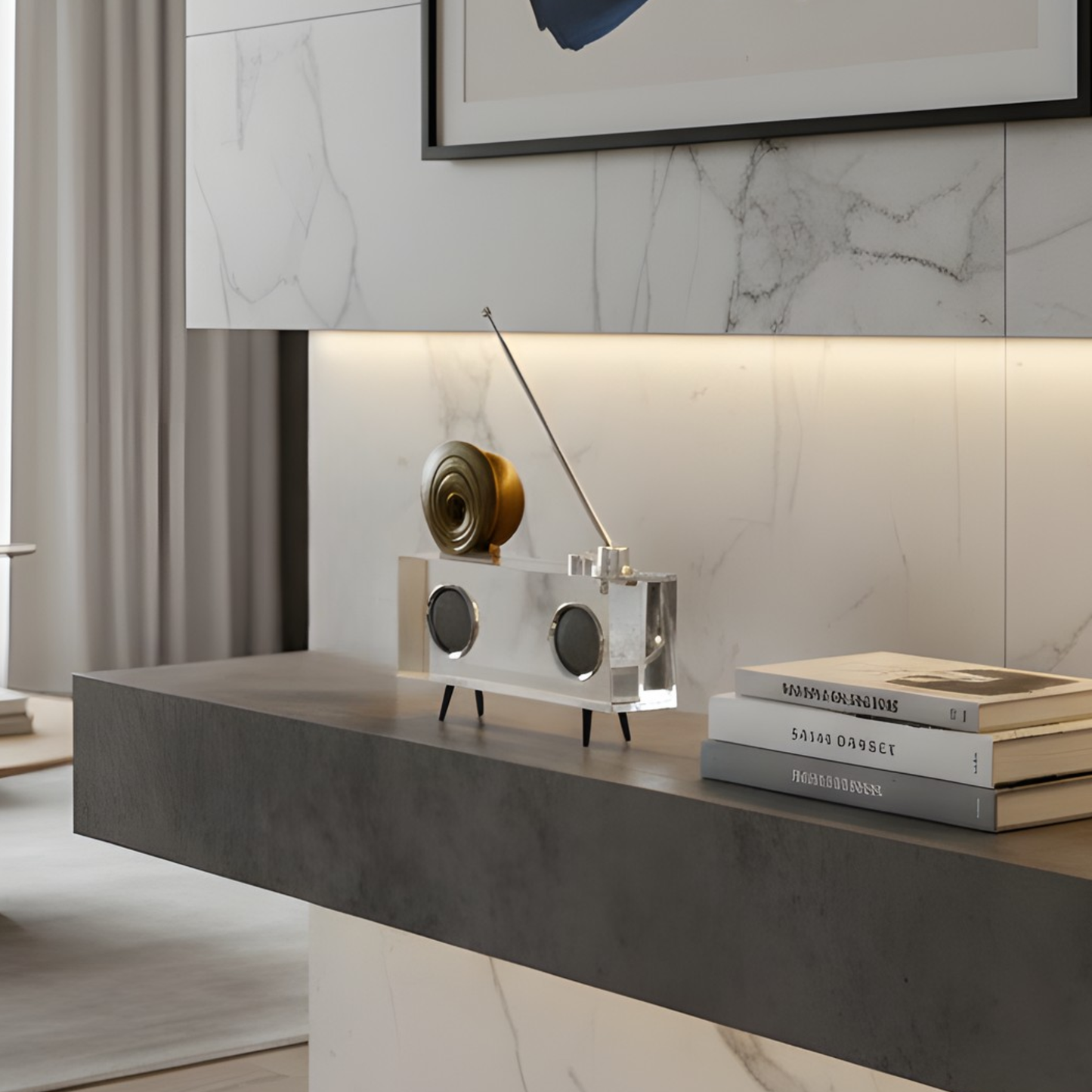 Rewind - Crystal & Metal Vintage Radio Showpiece - Style 2