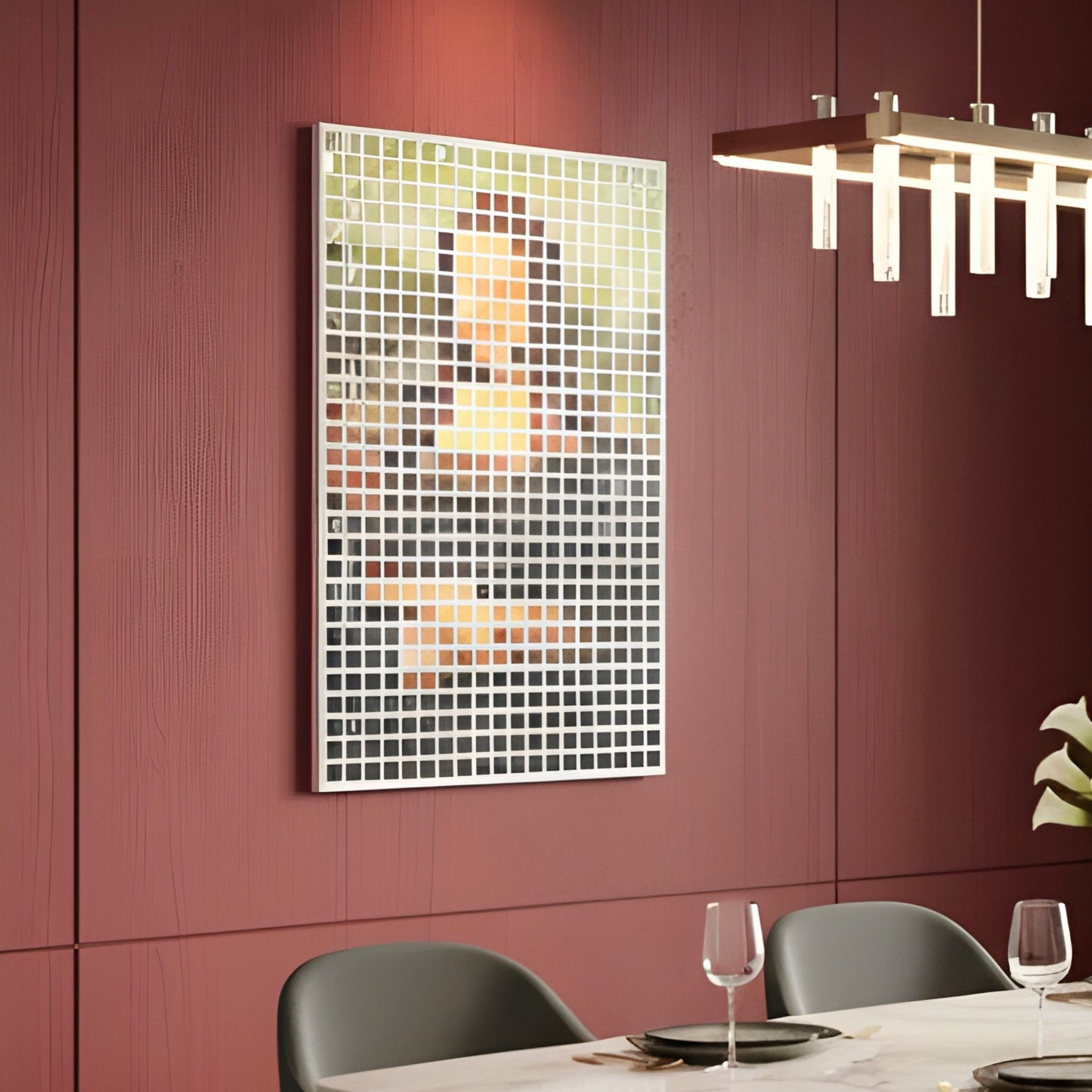 The Modern Muse – Mona Lisa inspired Mixed Media Wall Art ~ 4 ft x 3 ft