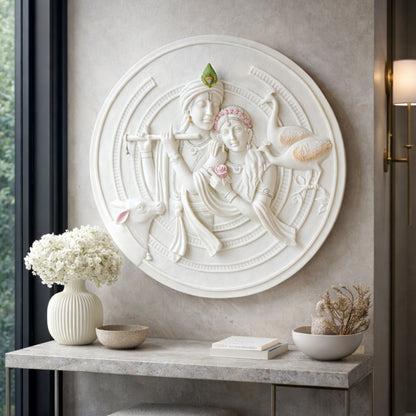 Vrindavan – Radha Krishna Premium Wall Art ~ 4.5 ft Dia