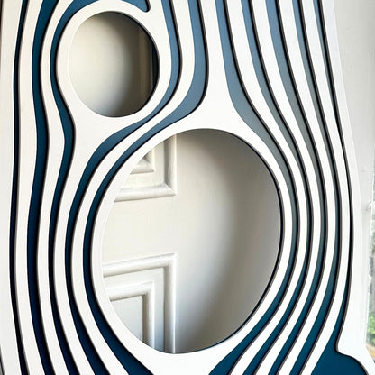 Flowline - Modern Abstract Layered Wood Wall Art ~ 2.5 ft x 3 ft