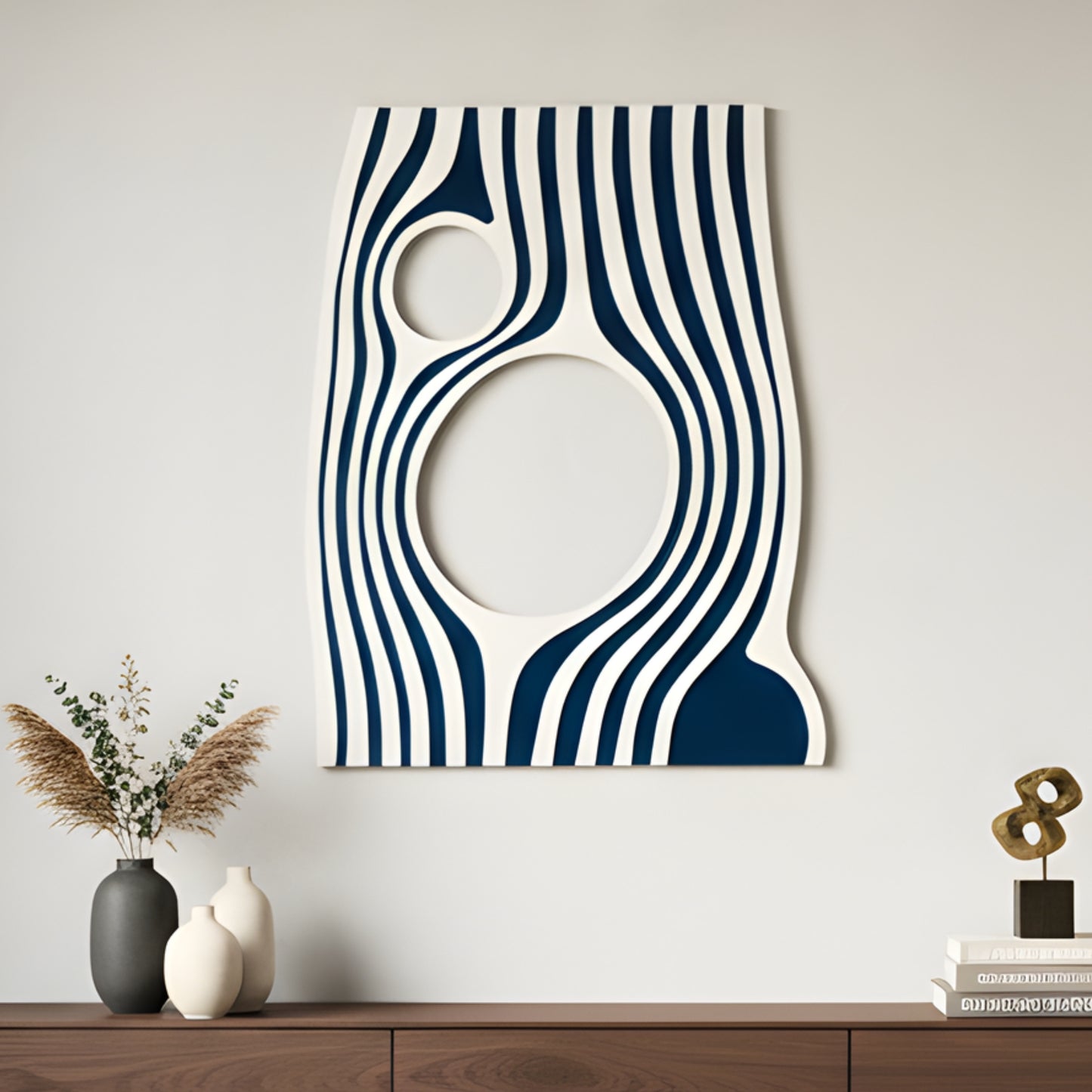 Flowline - Modern Abstract Layered Wood Wall Art ~ 2.5 ft x 3 ft