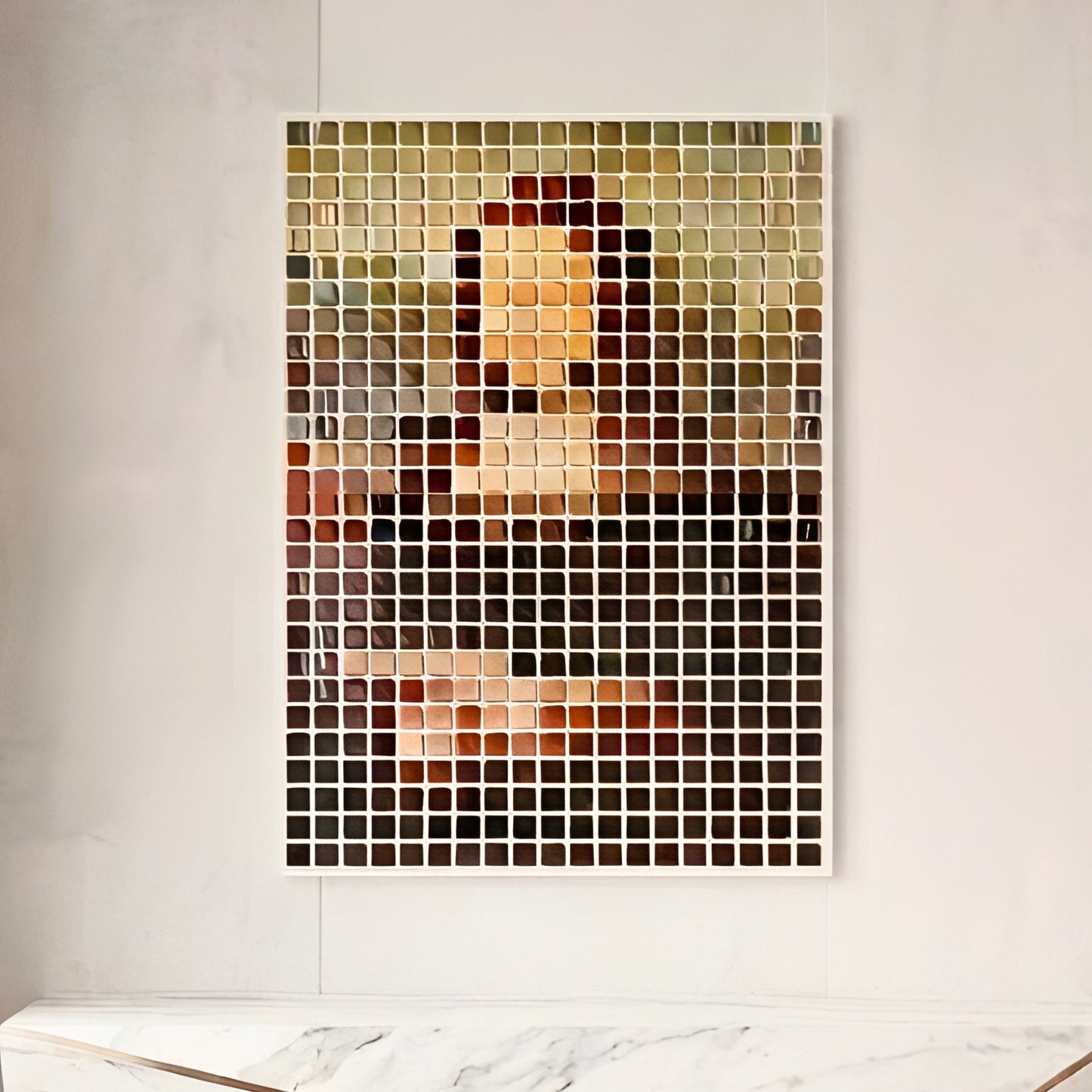 The Modern Muse – Mona Lisa inspired Mixed Media Wall Art ~ 4 ft x 3 ft