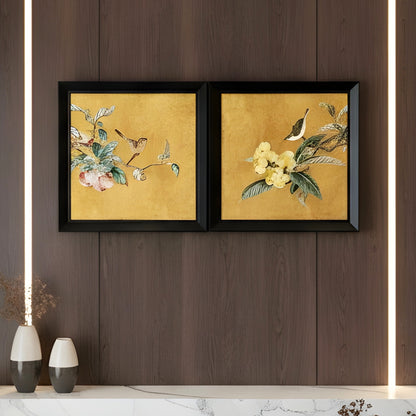 The Orchard – Hand Embroidered Nature Inspired Wall Art (Set of 2) ~ 3 ft x 2 ft