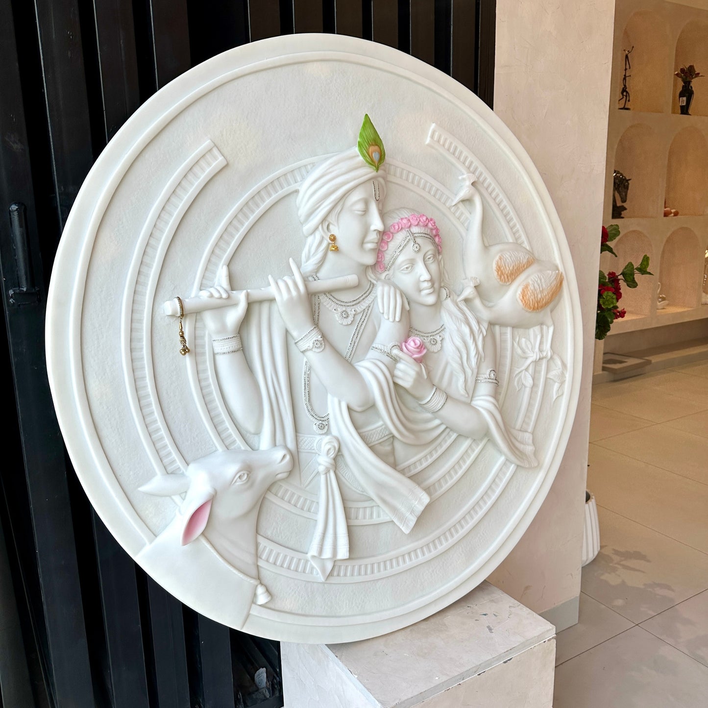 Vrindavan – Radha Krishna Premium Wall Art ~ 4.5 ft Dia