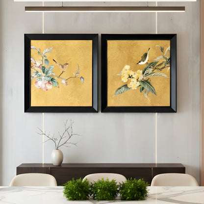 The Orchard – Hand Embroidered Nature Inspired Wall Art (Set of 2) ~ 3 ft x 2 ft