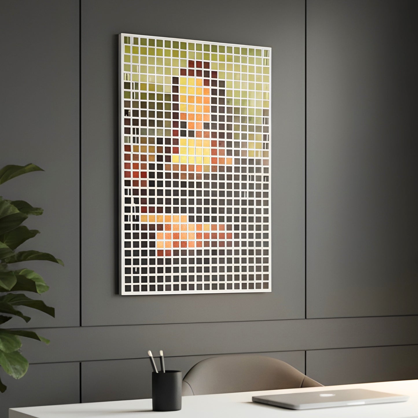 The Modern Muse – Mona Lisa inspired Mixed Media Wall Art ~ 4 ft x 3 ft