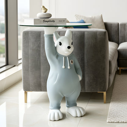 The Buttler Bunny - Rabbit inspired Floor Sculpture/Side Table ~ 2.5 feet Tall