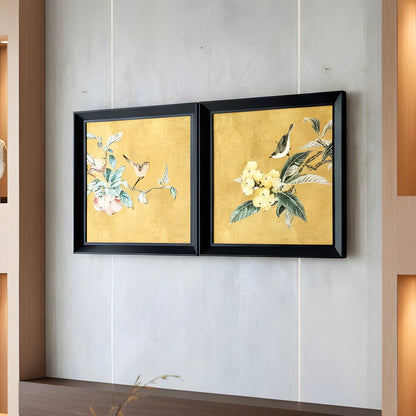 The Orchard – Hand Embroidered Nature Inspired Wall Art (Set of 2) ~ 3 ft x 2 ft