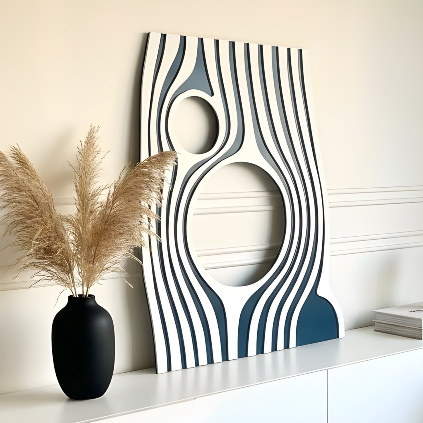 Flowline - Modern Abstract Layered Wood Wall Art ~ 2.5 ft x 3 ft