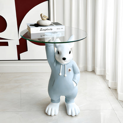 The Buttler Bunny - Rabbit inspired Floor Sculpture/Side Table ~ 2.5 feet Tall