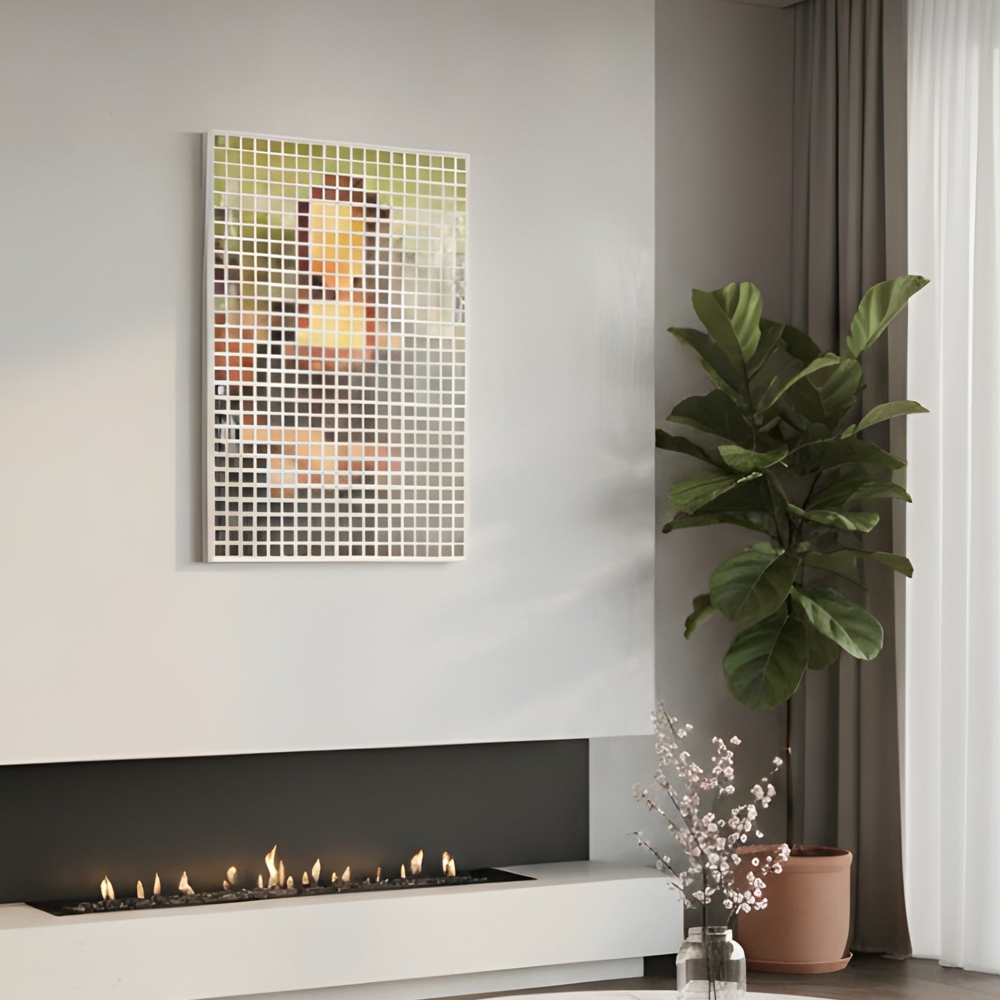 The Modern Muse – Mona Lisa inspired Mixed Media Wall Art ~ 4 ft x 3 ft