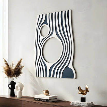 Flowline - Modern Abstract Layered Wood Wall Art ~ 2.5 ft x 3 ft