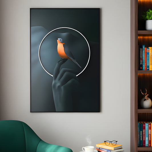 The Sacred Bond - Bird themed LED Wall Art ~ 4 ft x 3 ft