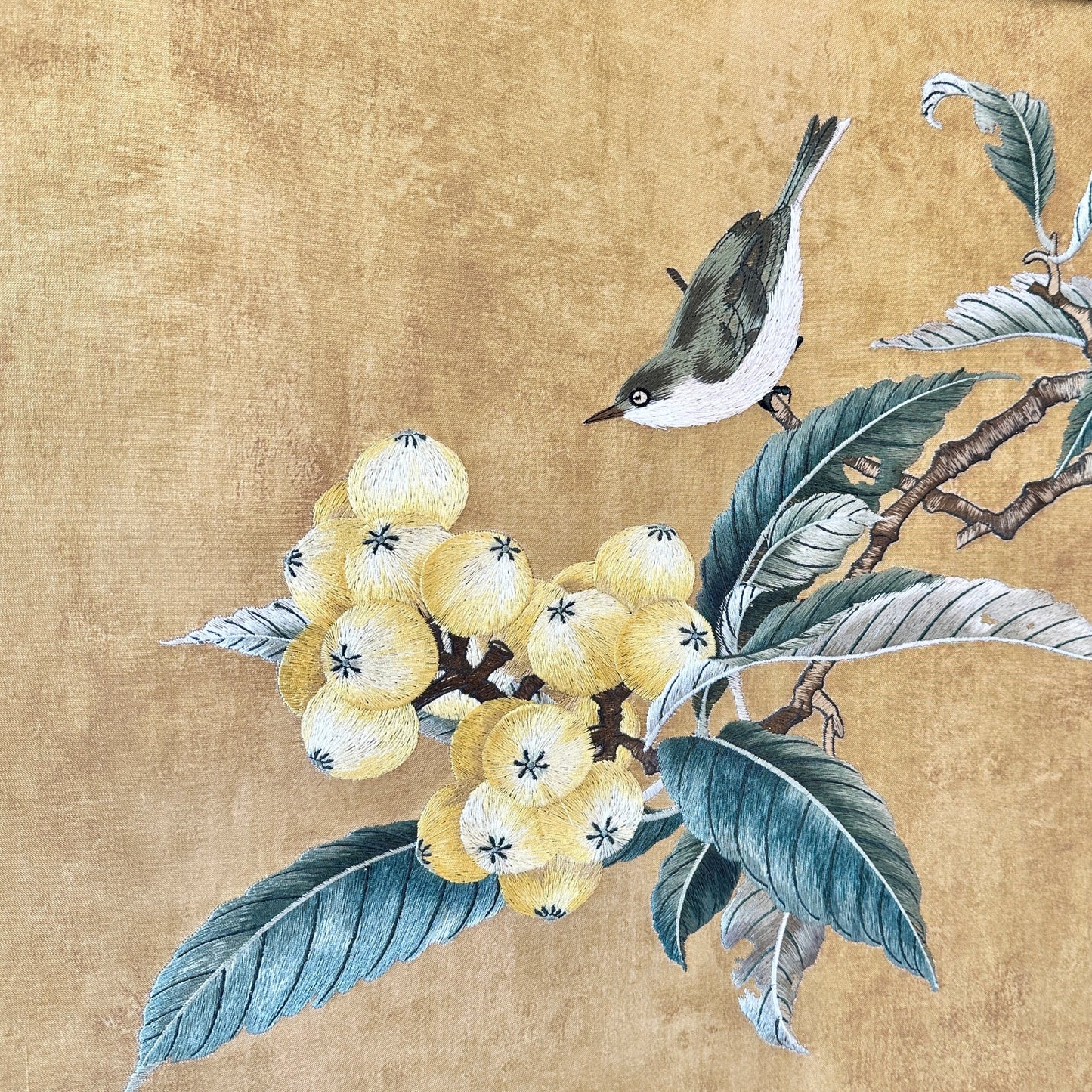 The Orchard – Hand Embroidered Nature Inspired Wall Art (Set of 2) ~ 3 ft x 2 ft