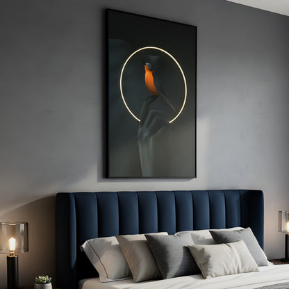 The Sacred Bond - Bird themed LED Wall Art ~ 4 ft x 3 ft