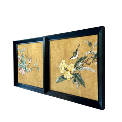 The Orchard – Hand Embroidered Nature Inspired Wall Art (Set of 2) ~ 3 ft x 2 ft