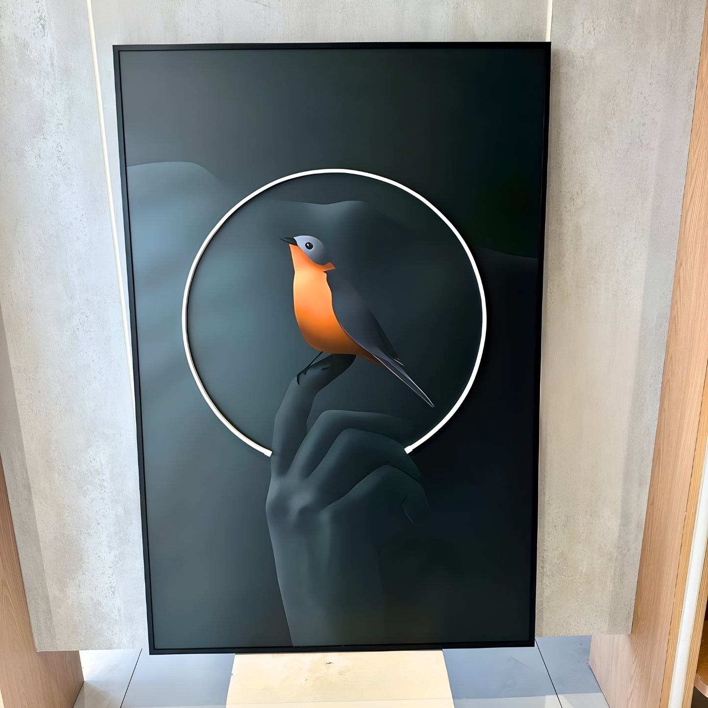 The Sacred Bond - Bird themed LED Wall Art ~ 4 ft x 3 ft
