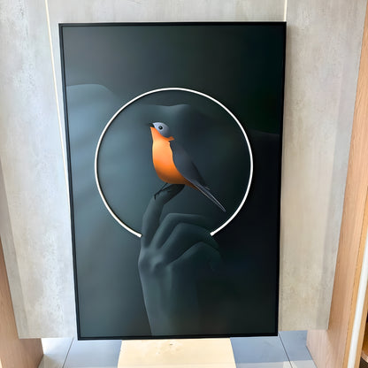 The Sacred Bond - Bird themed LED Wall Art ~ 4 ft x 3 ft