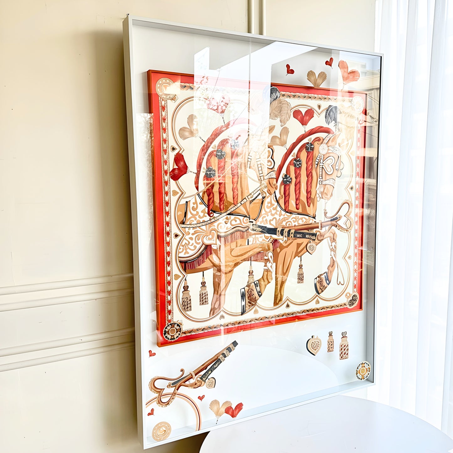 The Equestrian Love - Parisian Luxury Horse Wall Art ~ 4 ft x 3 ft