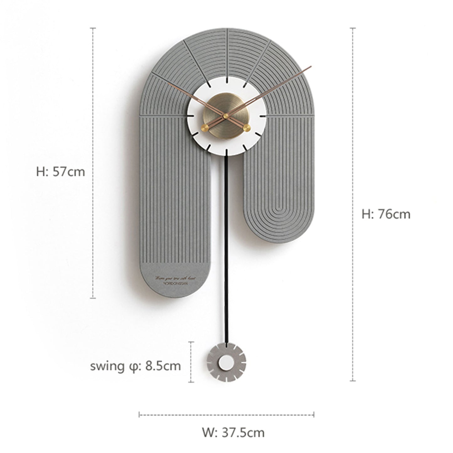 The Surreal Flow of Life - Luxe Wall Clock - Style 6 - Grey