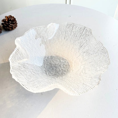 Corolla by La Muse – Textured Glass Decorative Bowl for Console & Dining Table