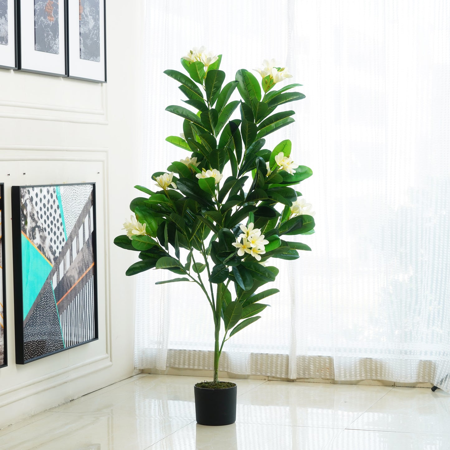 Aloha - Artificial Frangipani Tree ~ 5 Feet Tall