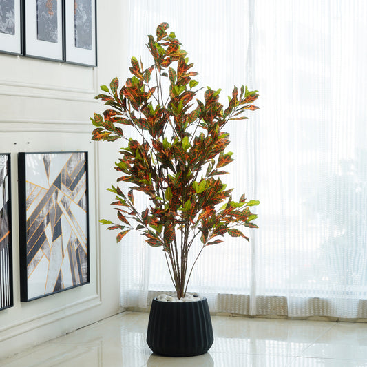 Croma - Artificial Croton Tree ~ 5 Feet Tall