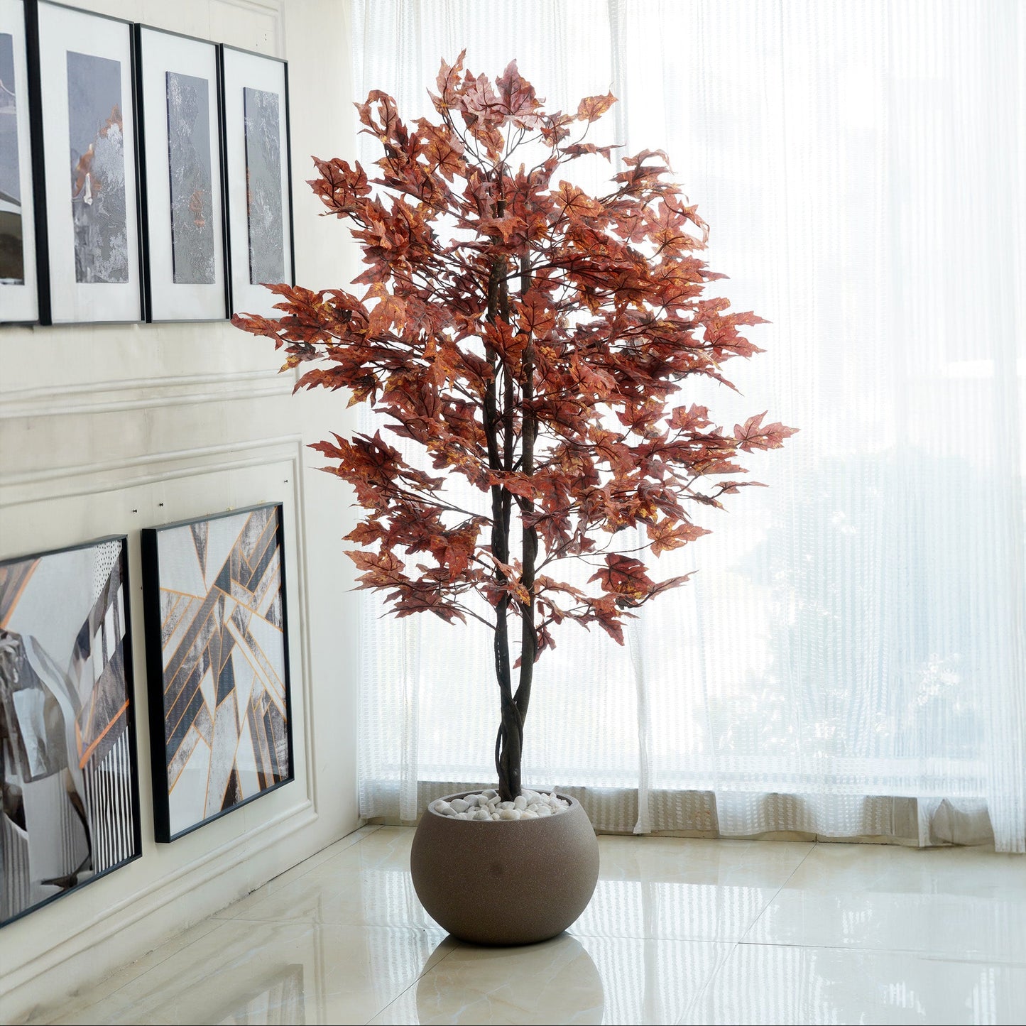 Amberfall - Artificial Maple Tree - Style 1 ~ 6.5 Feet Tall