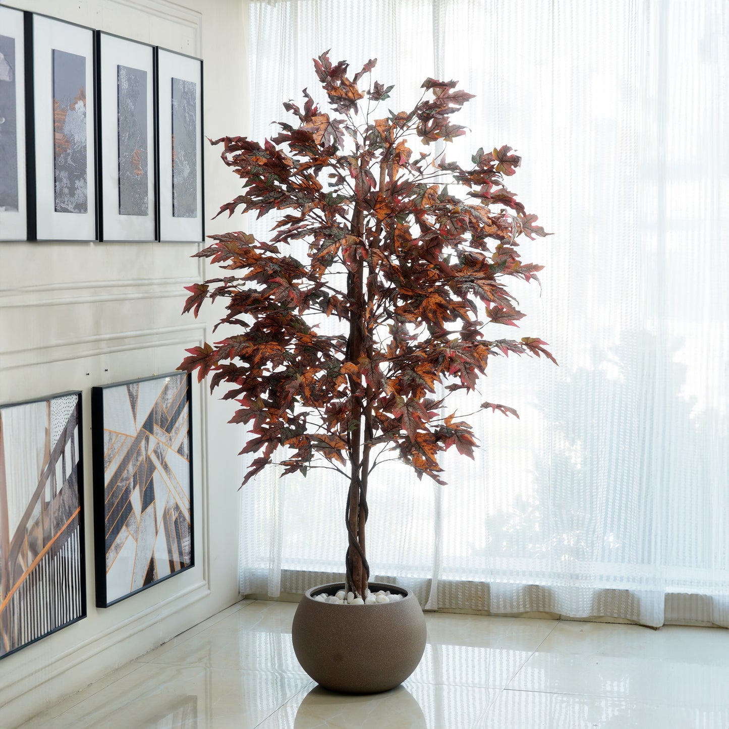 Amberfall - Artificial Maple Tree - Style 2 ~ 6.5 Feet Tall