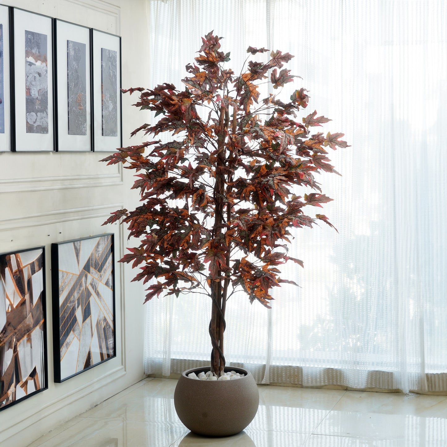 Amberfall - Artificial Maple Tree - Style 2 ~ 6.5 Feet Tall