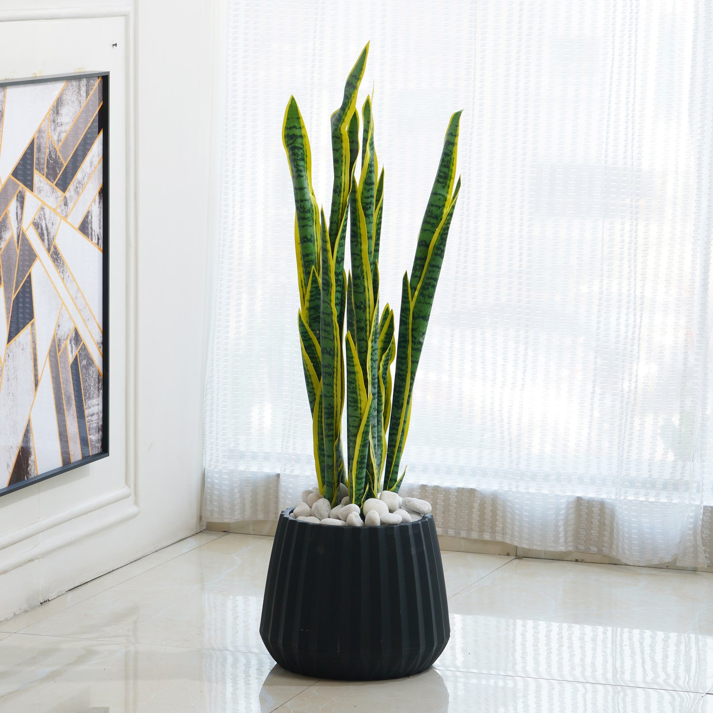 Custos - Artificial Snake Plant ~ 3 Feet Tall