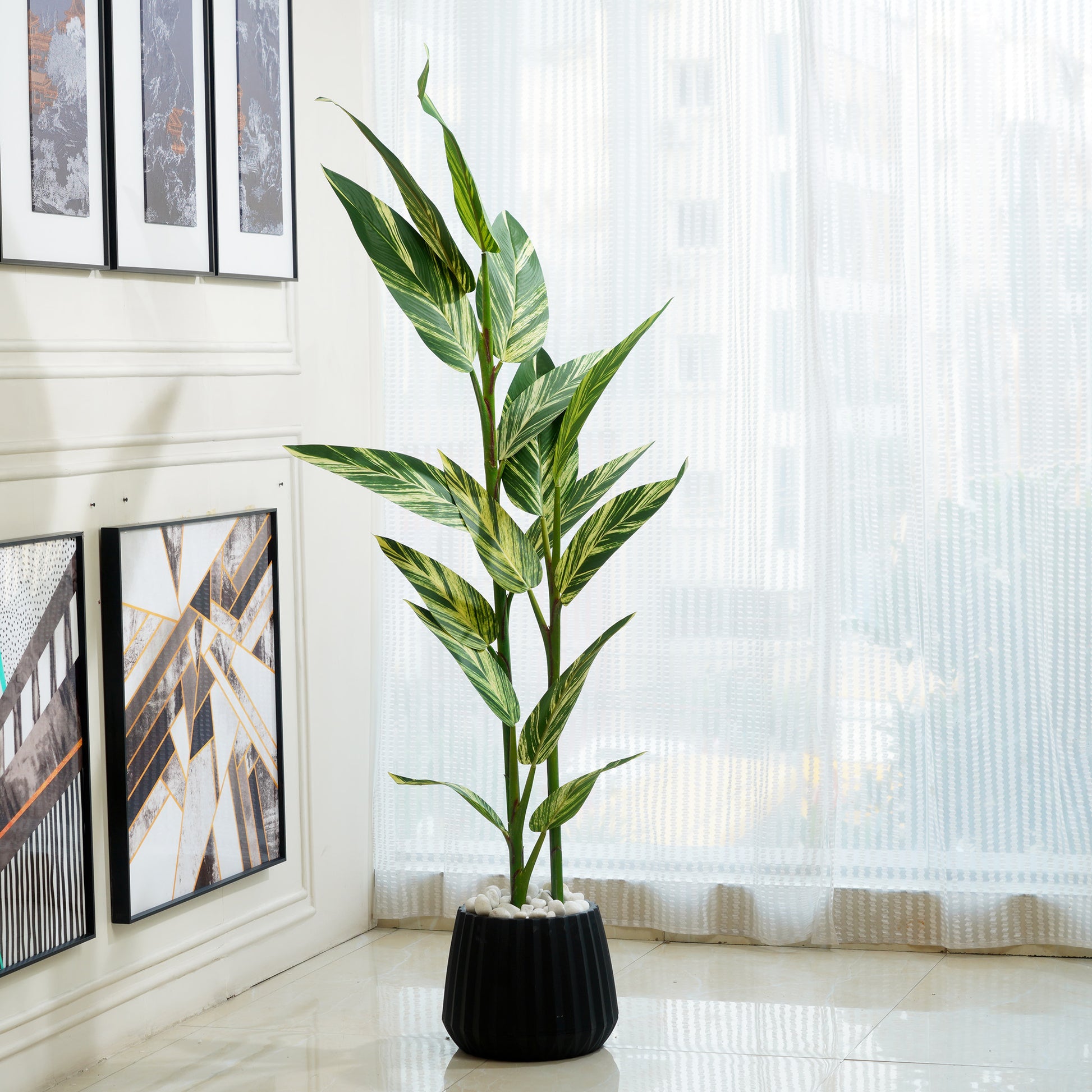 Selva by La Muse – 6 ft Artificial Dieffenbachia Plant for Living Room & Office